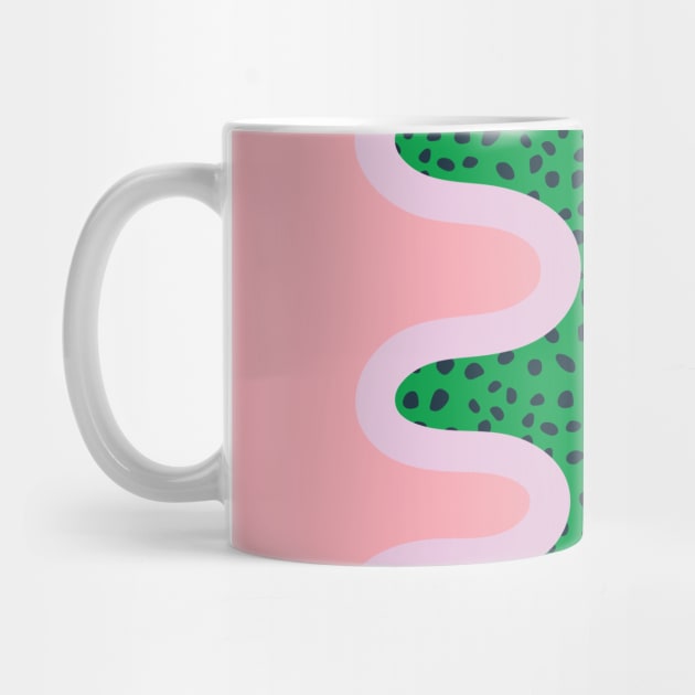 Unique Colorful Pattern - Green Pink by Colorable